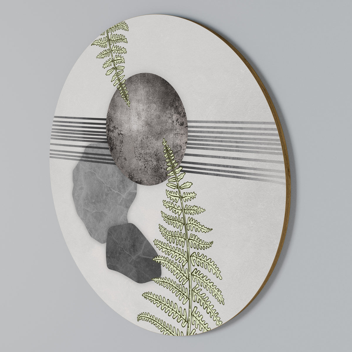 FERN MELANCHOLY Rund väggdekor