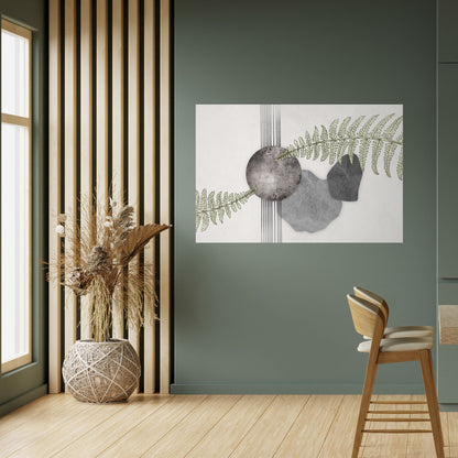 FERN MELANCHOLY Peel and Stick Horizontal Poster