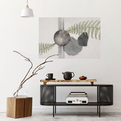FERN MELANCHOLY Peel and Stick Horizontal Poster