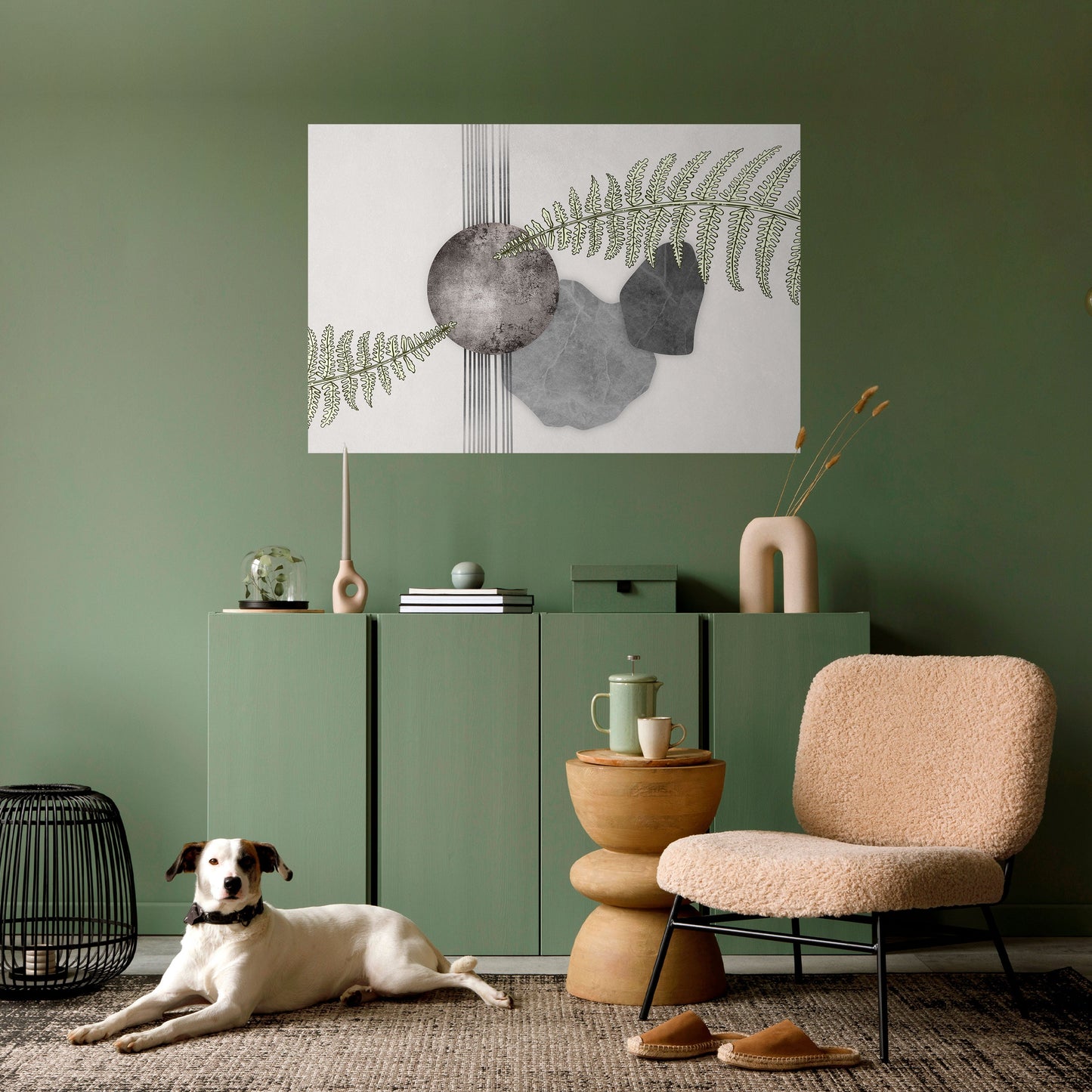 FERN MELANCHOLY Peel and Stick Horizontal Poster