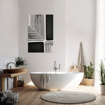 DARKSIDE OF THE LINE Vertical Canvas Print