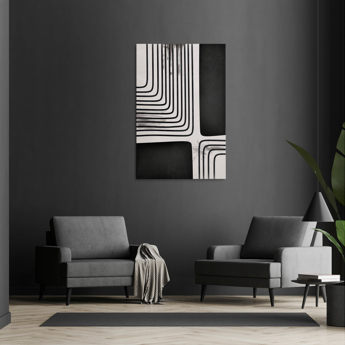 DARKSIDE OF THE LINE Vertical Canvas Print