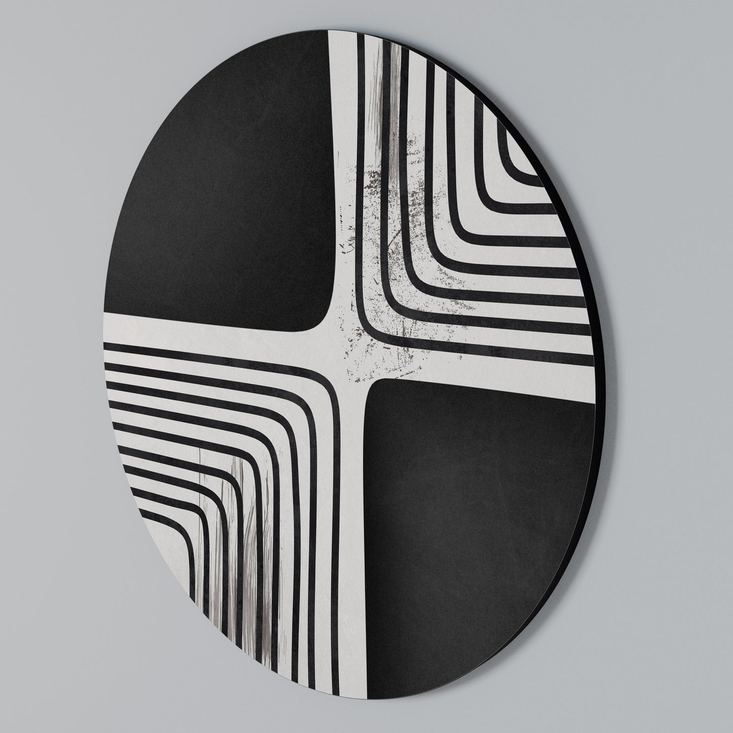 DARKSIDE OF THE LINE Round Wall Art