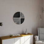 DARKSIDE OF THE LINE Round Wall Art