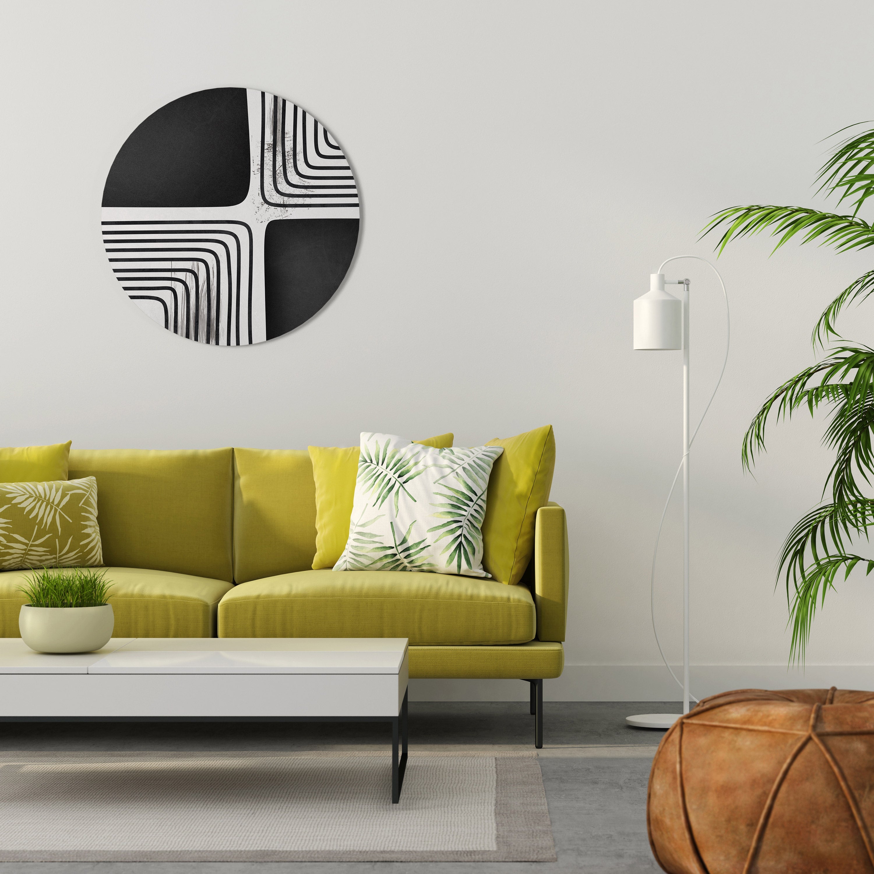 Rund väggdekoration DARKSIDE OF THE LINE