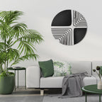 DARKSIDE OF THE LINE Round Wall Art