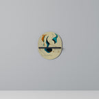 DREAMY DAZE Oval Art Shelf In Black Finish