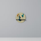 DREAMY DAZE Rund konsthylla i svart finish