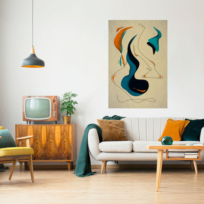 DREAMISK DAZE vertikal poster med självhäftande text