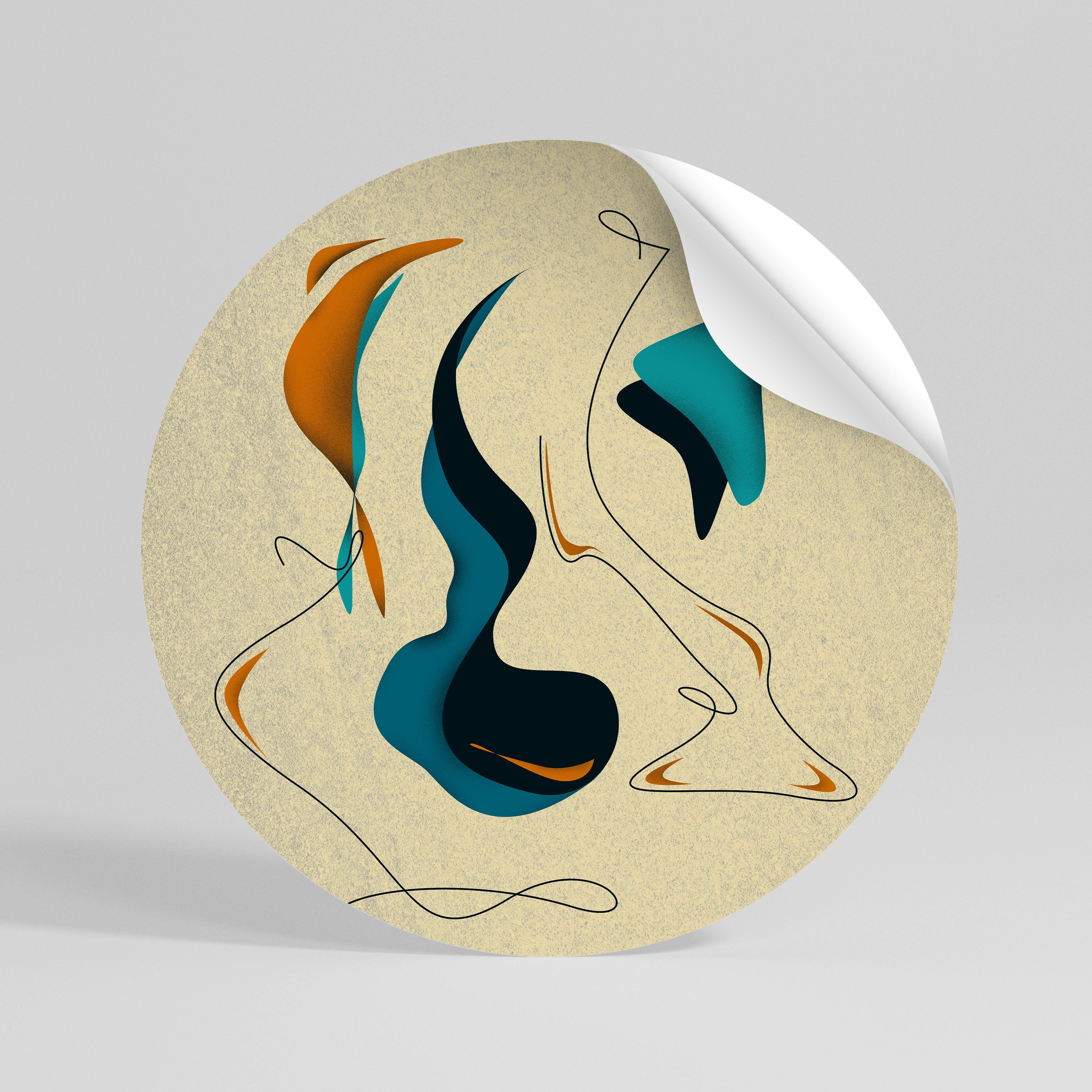 DREAMY DAZE Peel and Stick Round Sticker