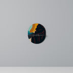 SILHOUETTE SONATA Oval Art Shelf In Black Finish