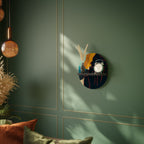 SILHOUETTE SONATA Oval Art Shelf In Black Finish