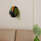 SILHOUETTE SONATA Oval Art Shelf In Black Finish