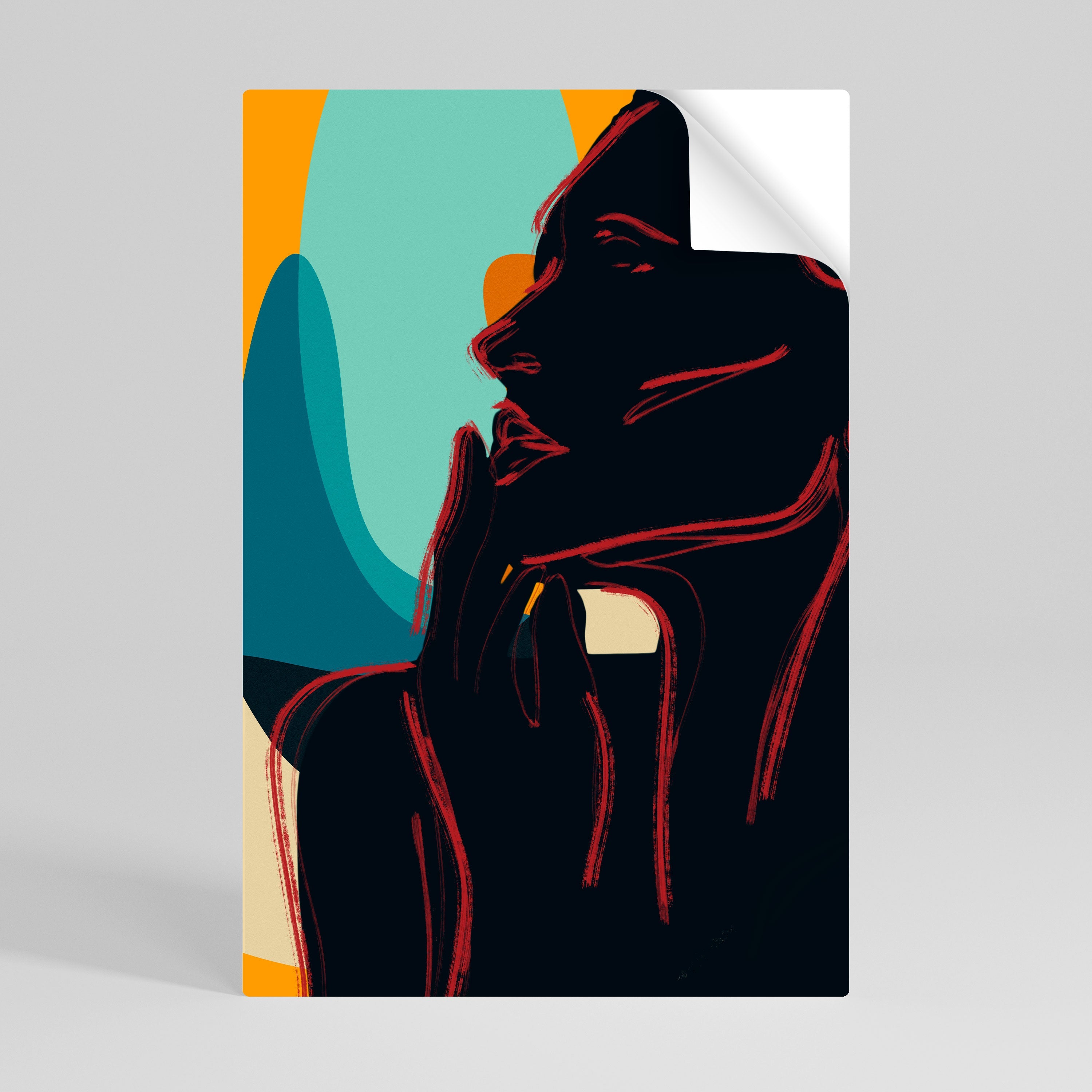 SILHOUETTE SONATA vertikal poster med självhäftande tryck