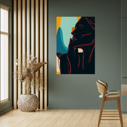 SILHOUETTE SONATA vertikal poster med självhäftande tryck