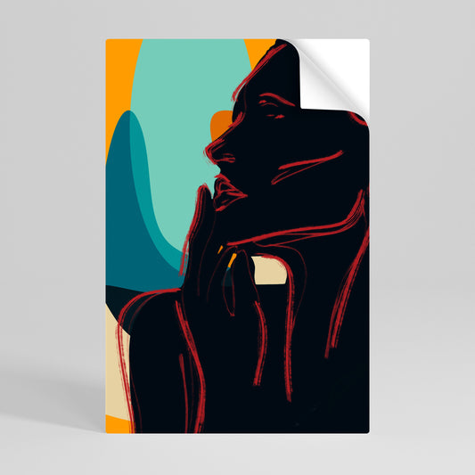 SILHOUETTE SONATA vertikal poster med självhäftande tryck