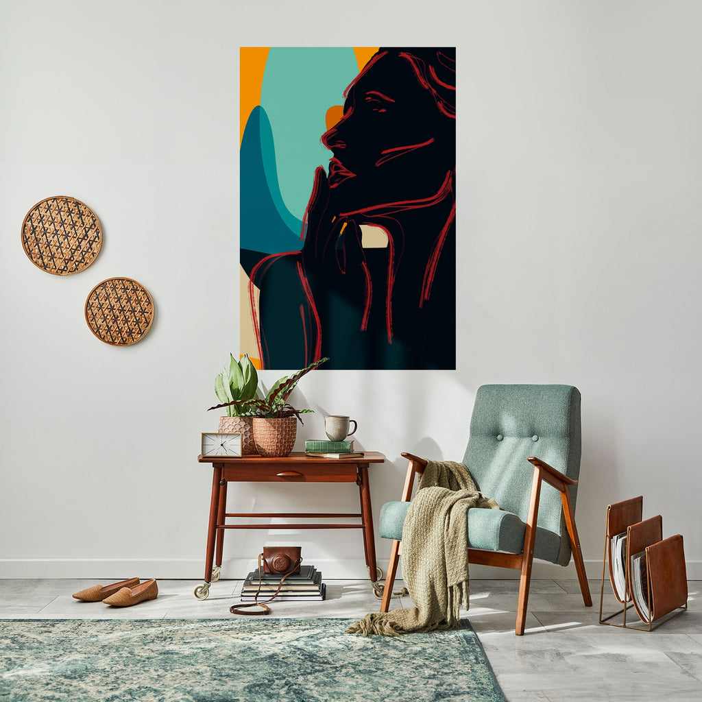SILHOUETTE SONATA vertikal poster med självhäftande tryck