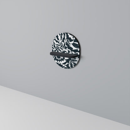 ETHEREAL PRYDNAD Oval konsthylla i svart finish