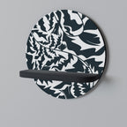 ETHEREAL ORNAMENT Round Art Shelf In Black Finish