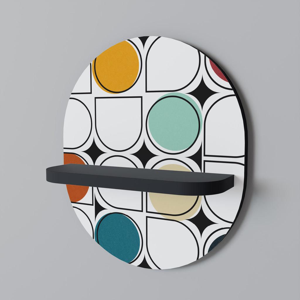 HUE HARMONY Oval konsthylla i svart finish