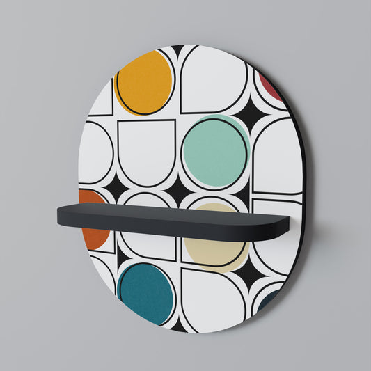 HUE HARMONY Oval konsthylla i svart finish