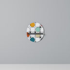 HUE HARMONY Oval Art Shelf In Black Finish