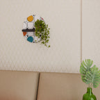 HUE HARMONY Oval Art Shelf In Black Finish