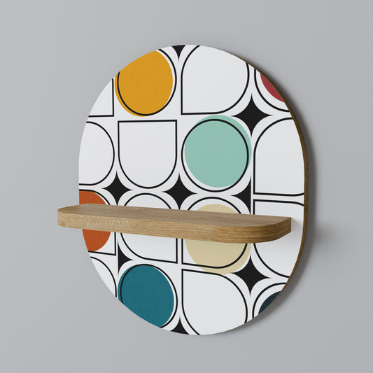 HUE HARMONY Oval konsthylla i ekeffekt