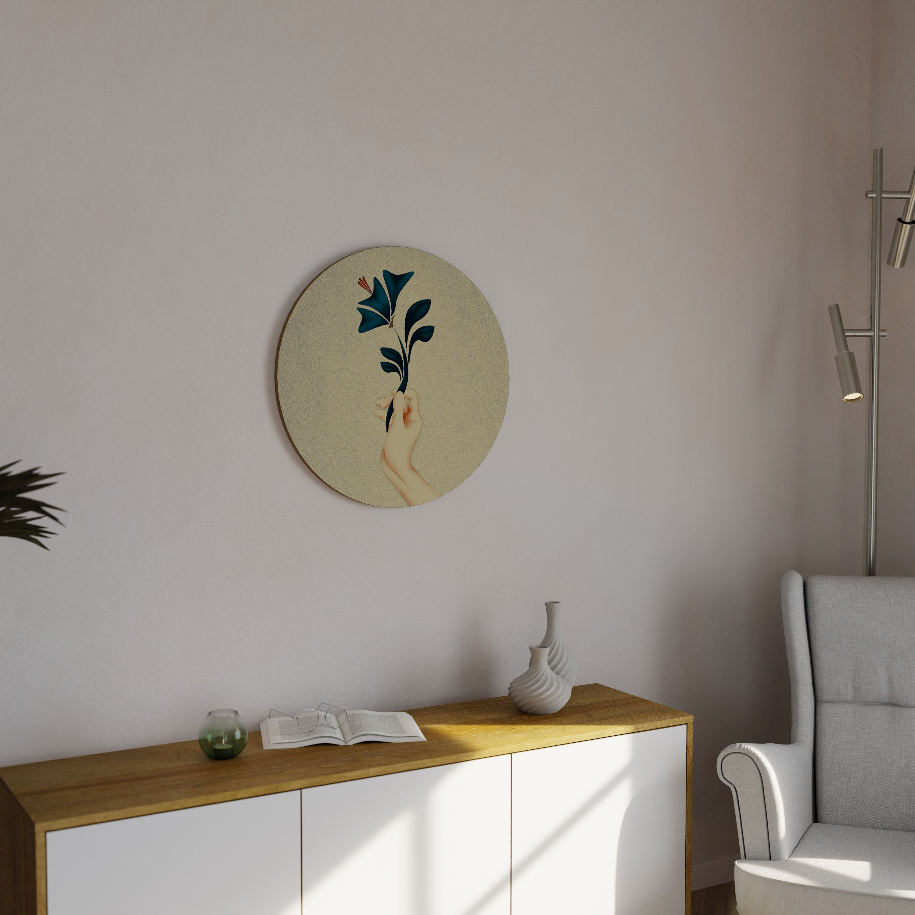 Rund väggdekoration "TAKE IT OR LEAF IT"