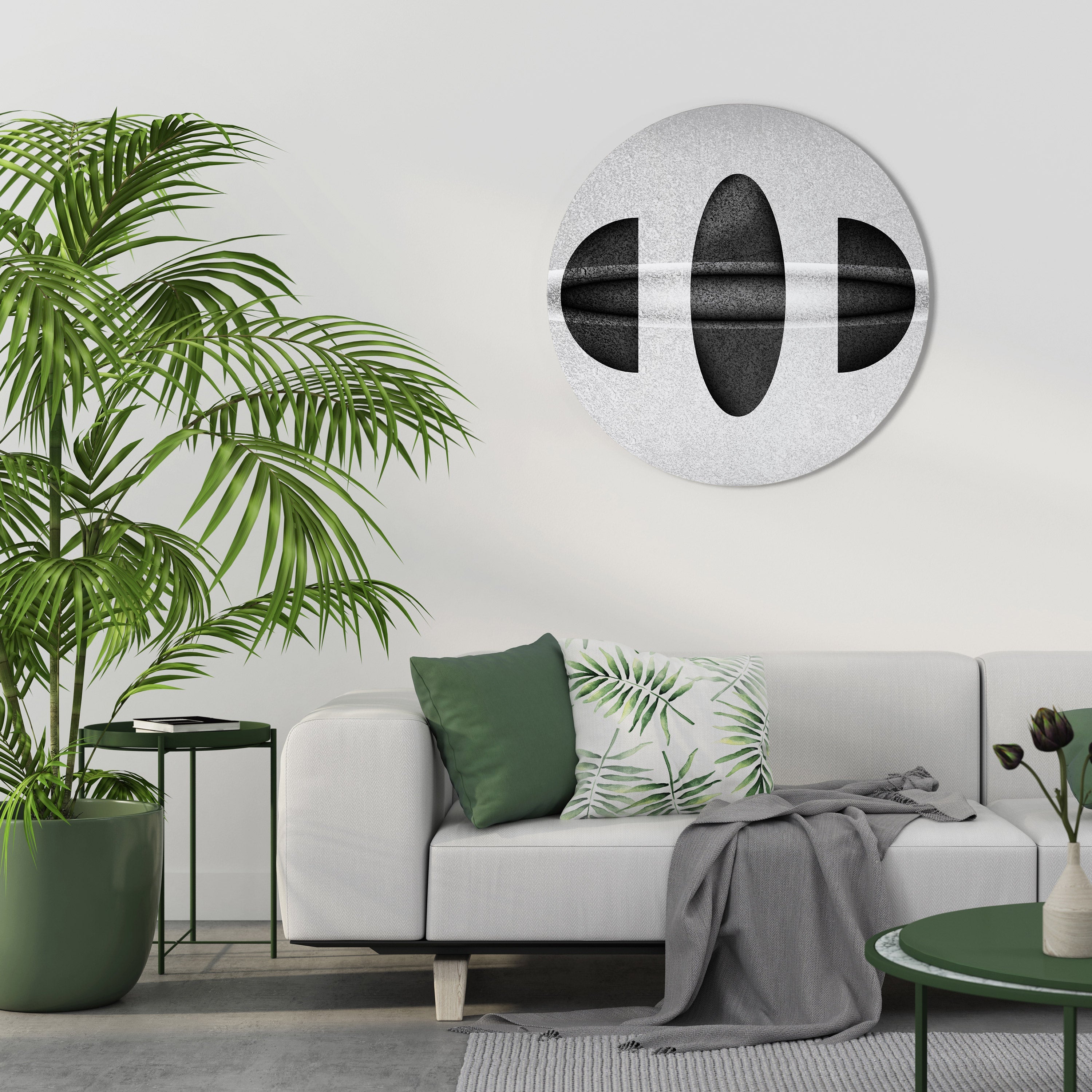 OBSIDIAN ODYSSEY Rund Väggkonst