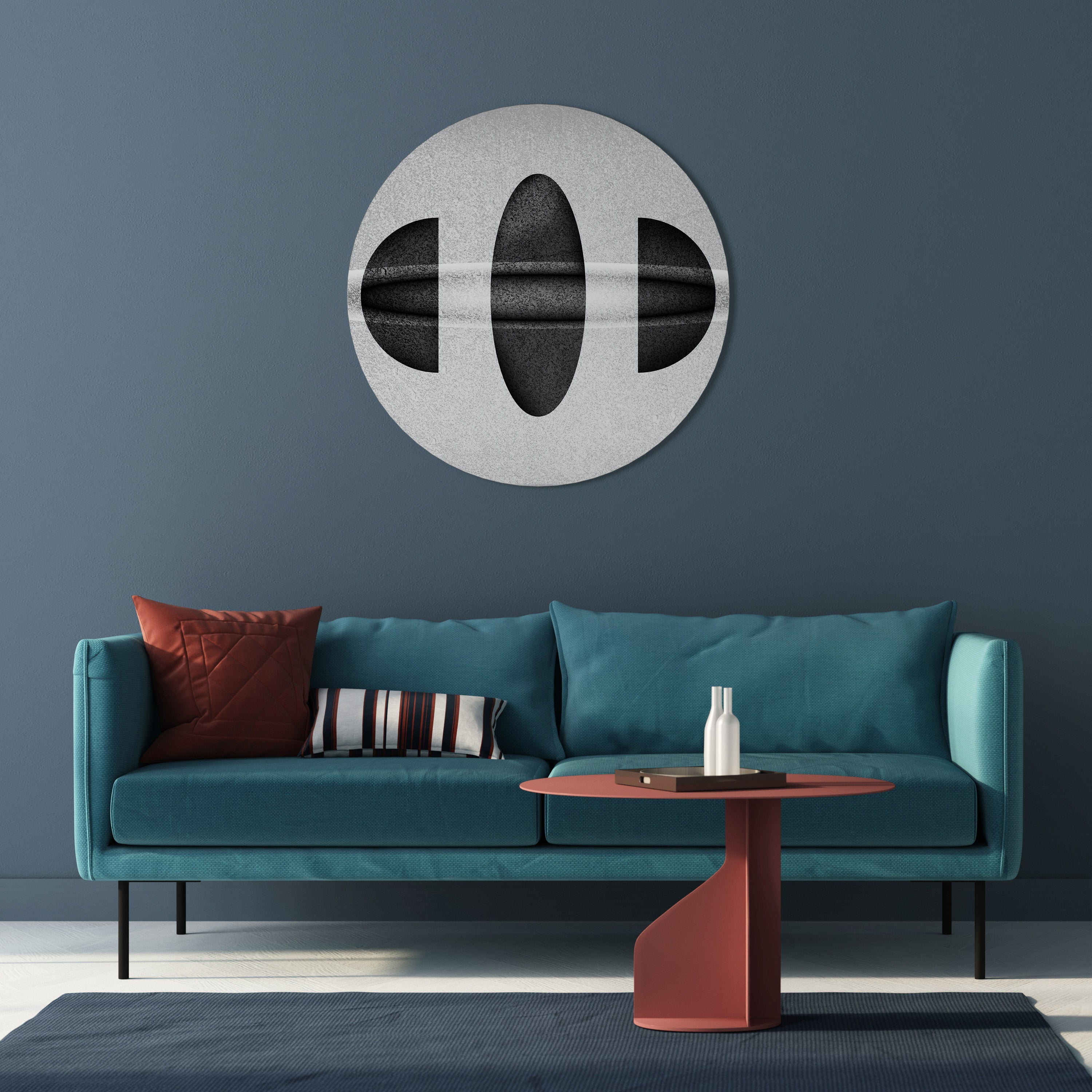 OBSIDIAN ODYSSEY Rund Väggkonst