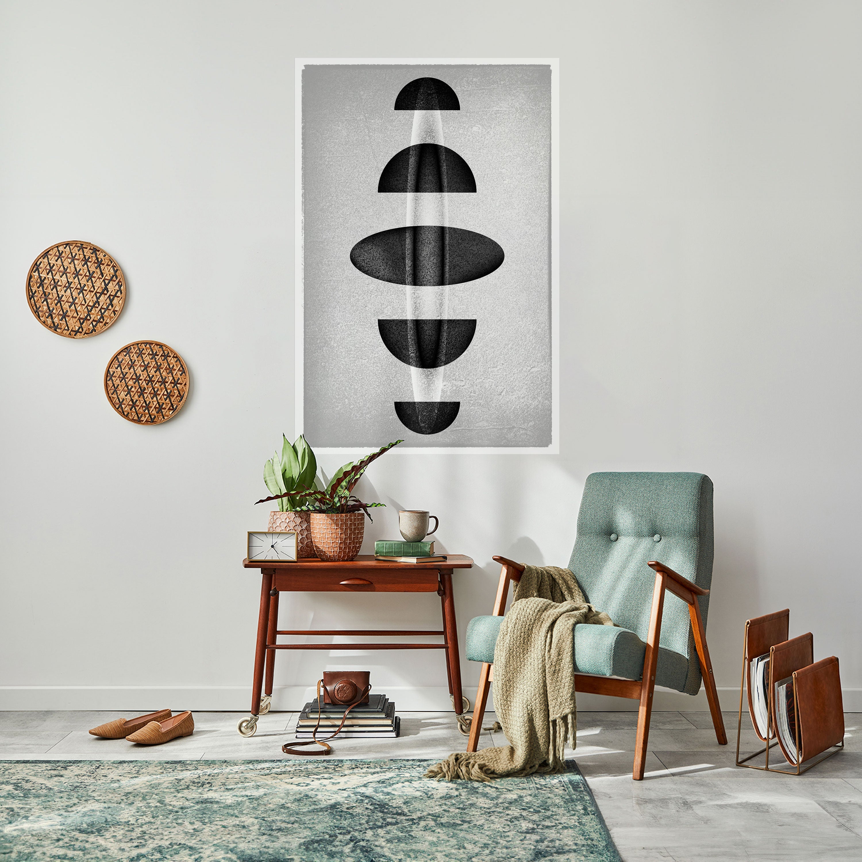 OBSIDIAN ODYSSEY Vertikal poster med självhäftande motiv