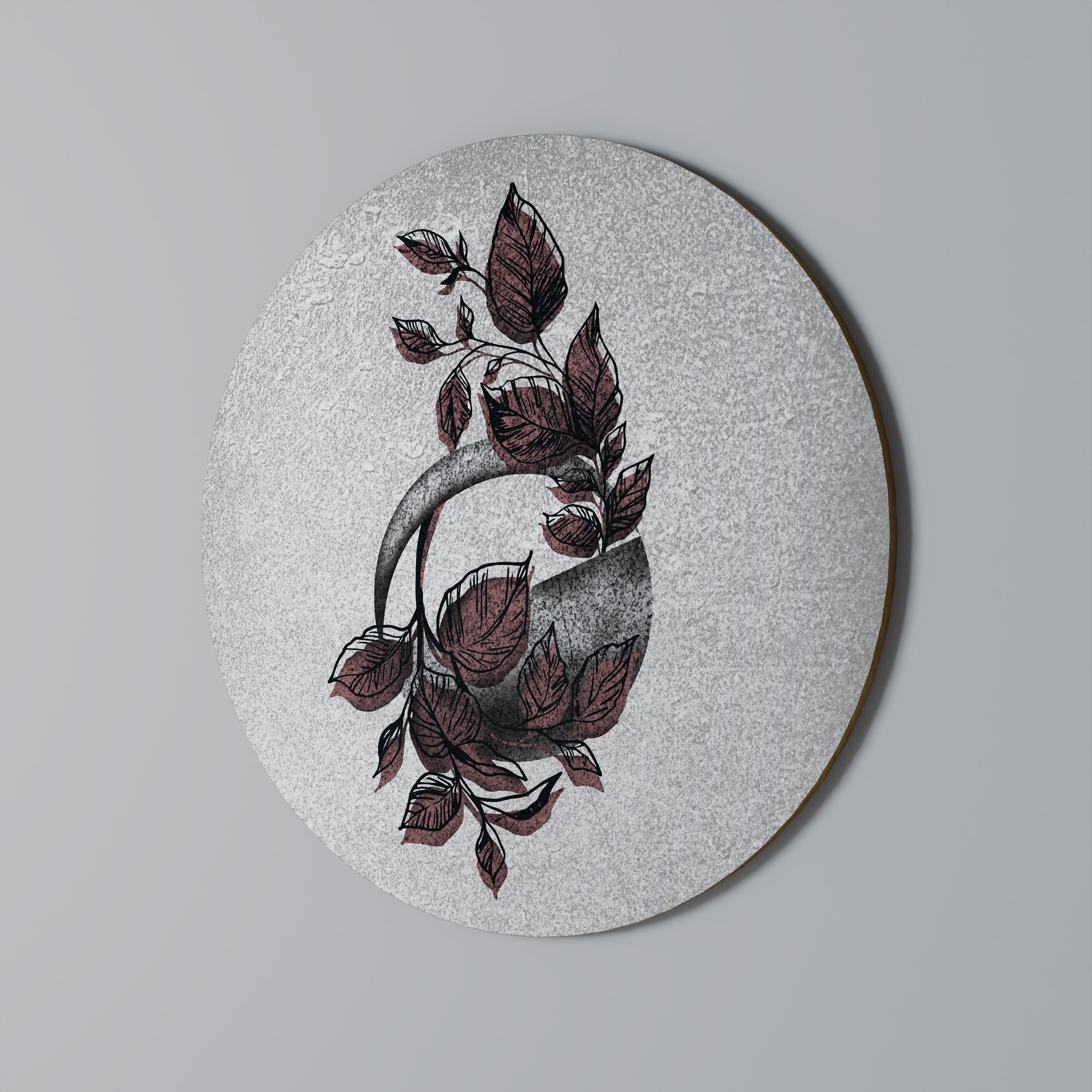 GRAFISK UNDER Rund Väggkonst