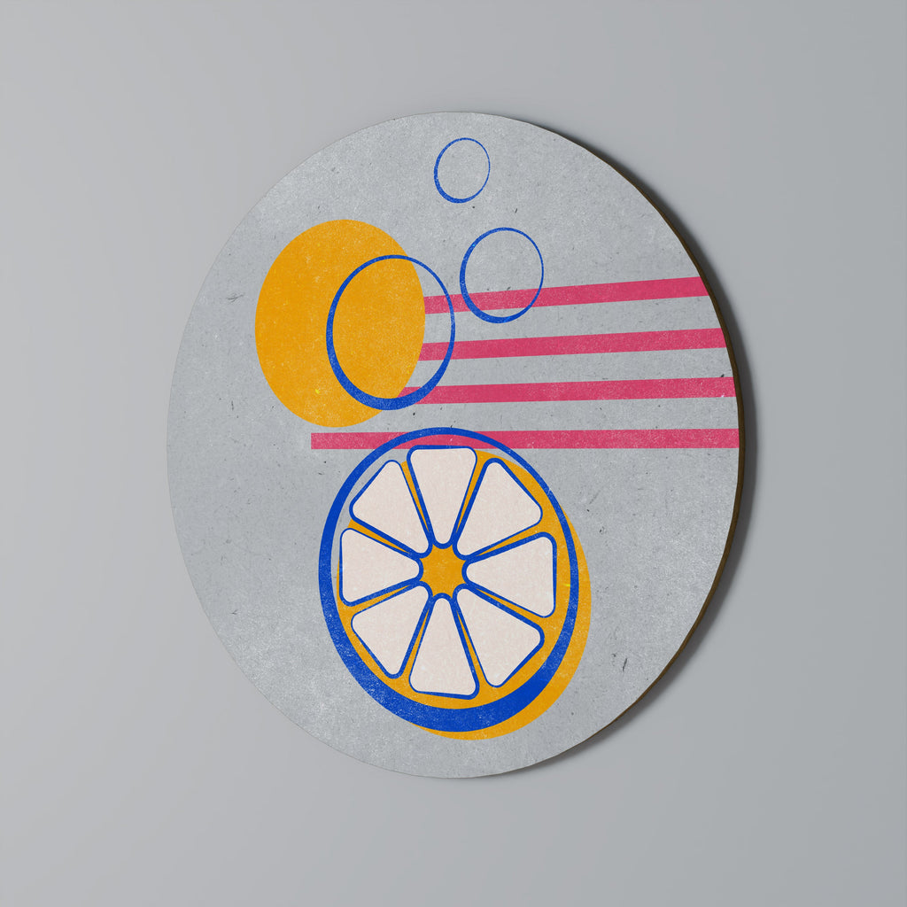 Rund väggdekoration med CITRUS SPARK