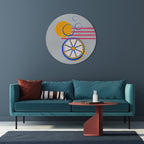 CITRUS SPARK Round Wall Art