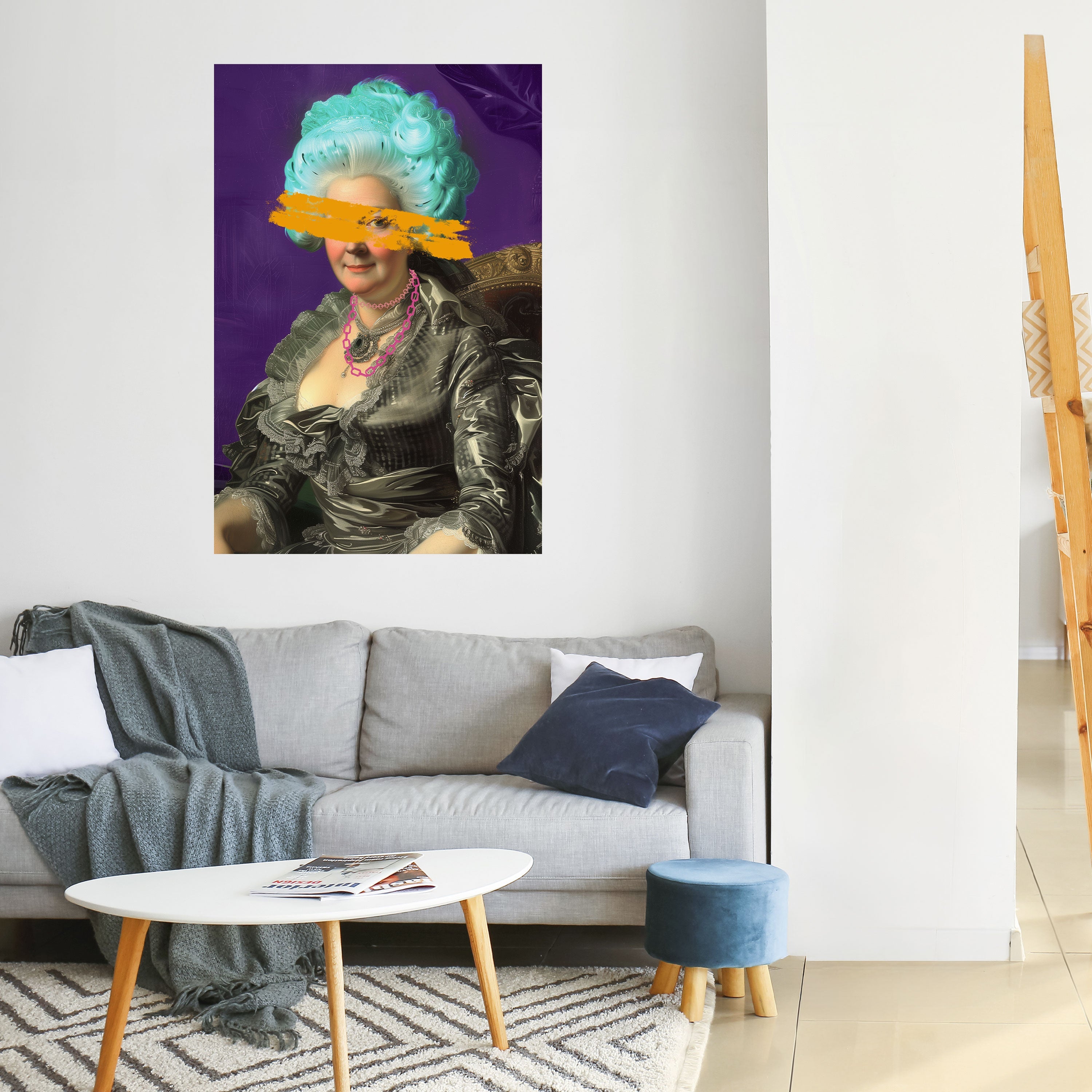 BAROQUE CHIC vertikal poster med självhäftande mönster