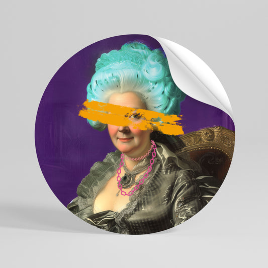 BAROQUE CHIC Rund väggdekal