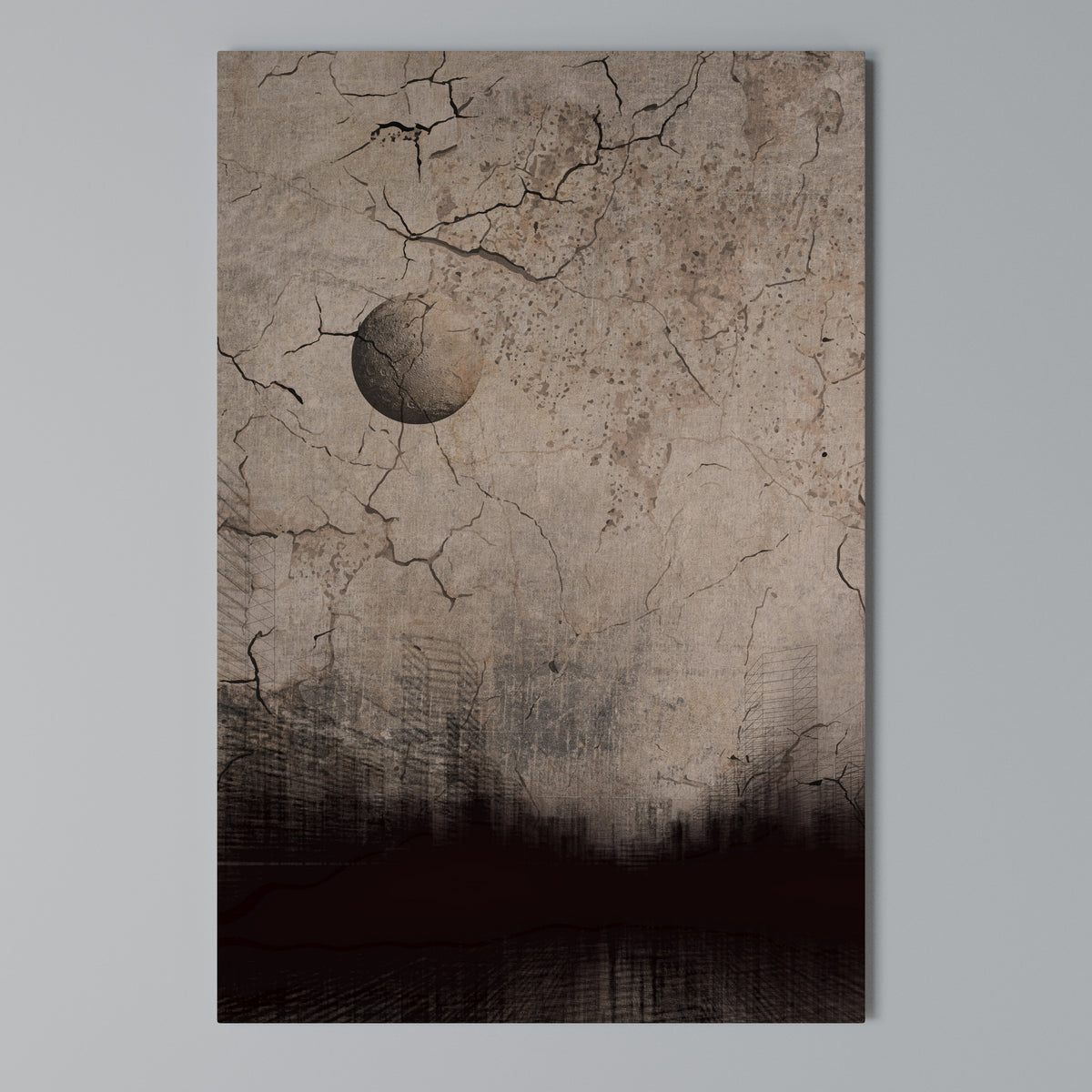 MOONBEAM THOUGHTS Vertical Canvas Print