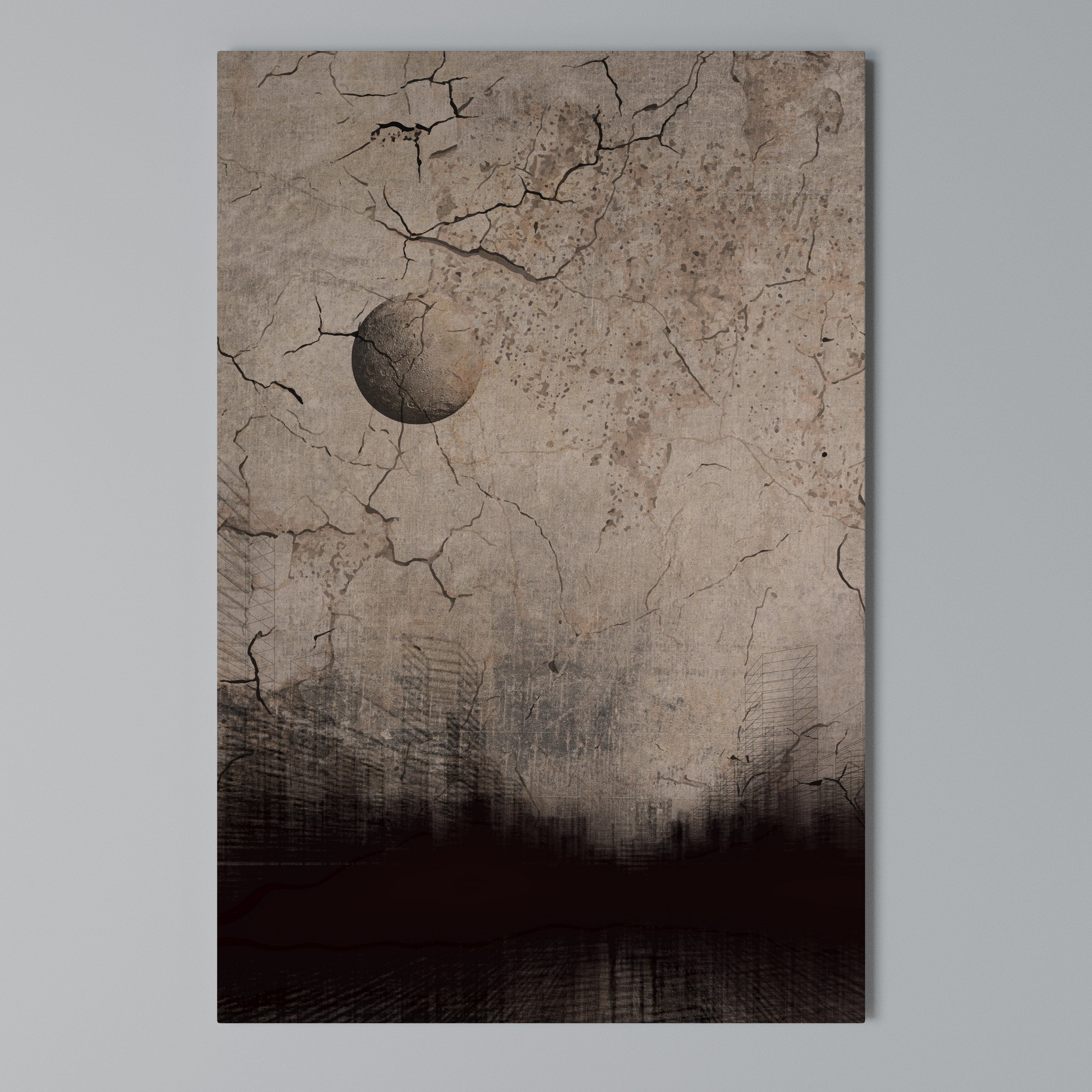 MOONBEAM THOUGHTS Vertical Canvas Print
