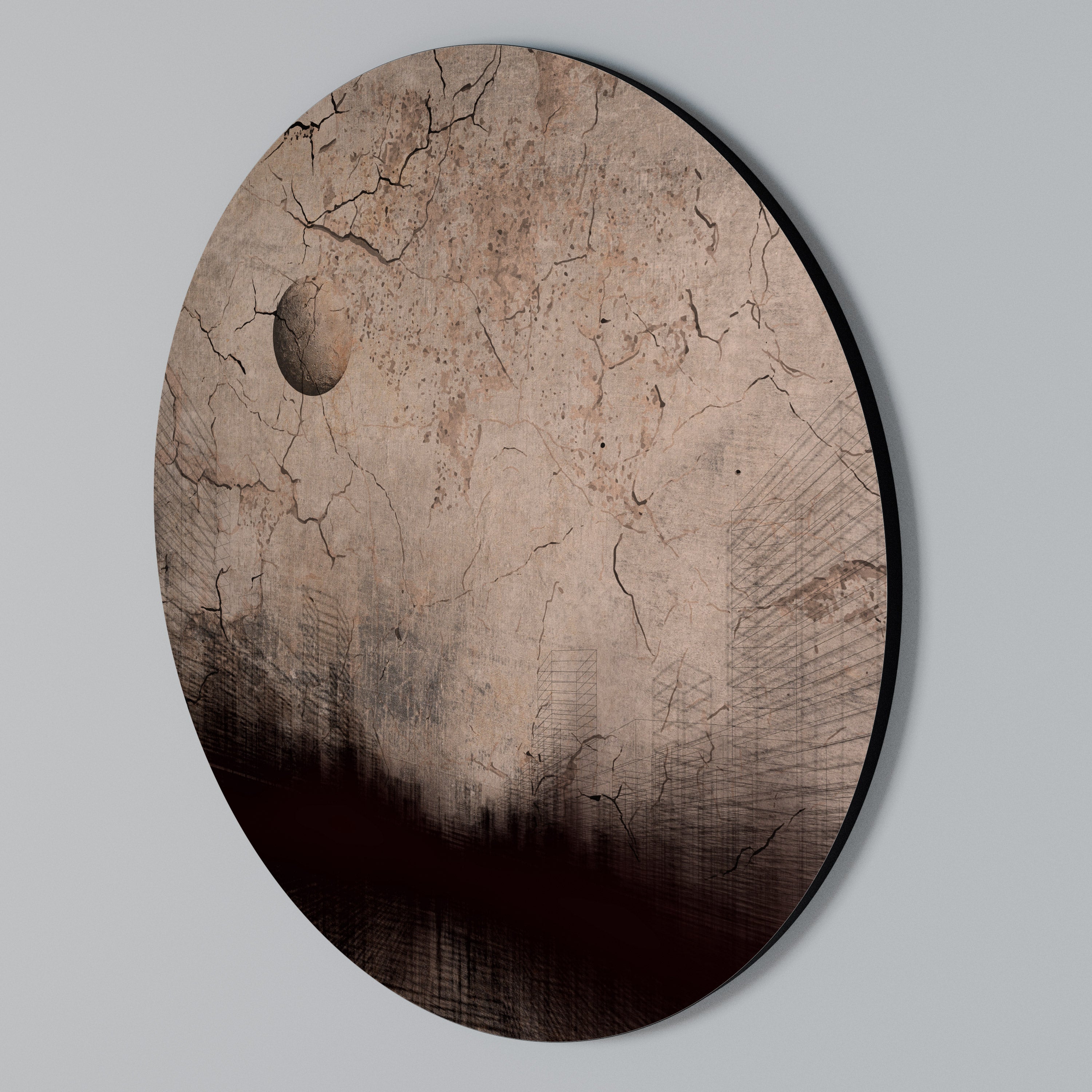 Rund väggdekoration MÅNSTRÅLETANKAR