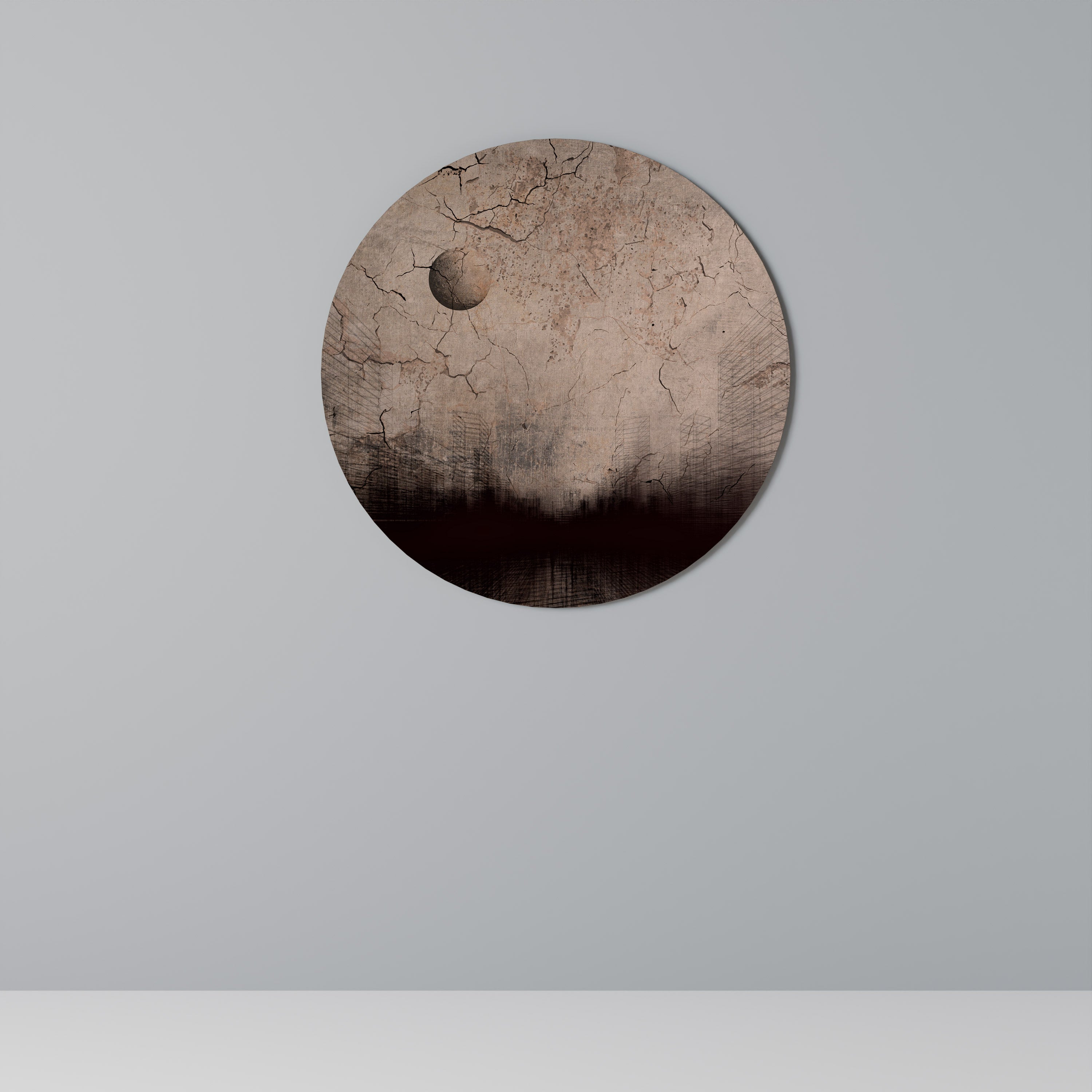 Rund väggdekoration MÅNSTRÅLETANKAR