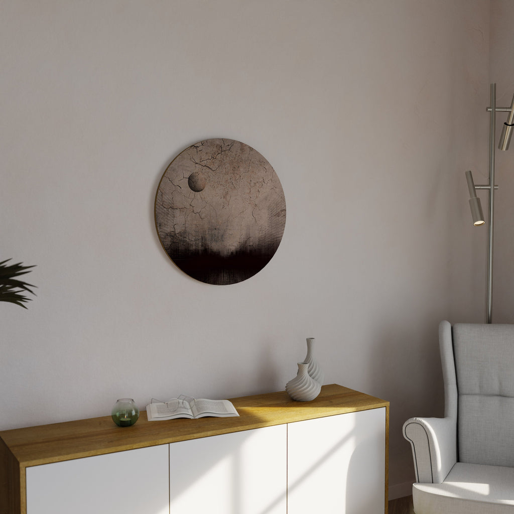 Rund väggdekoration MÅNSTRÅLETANKAR