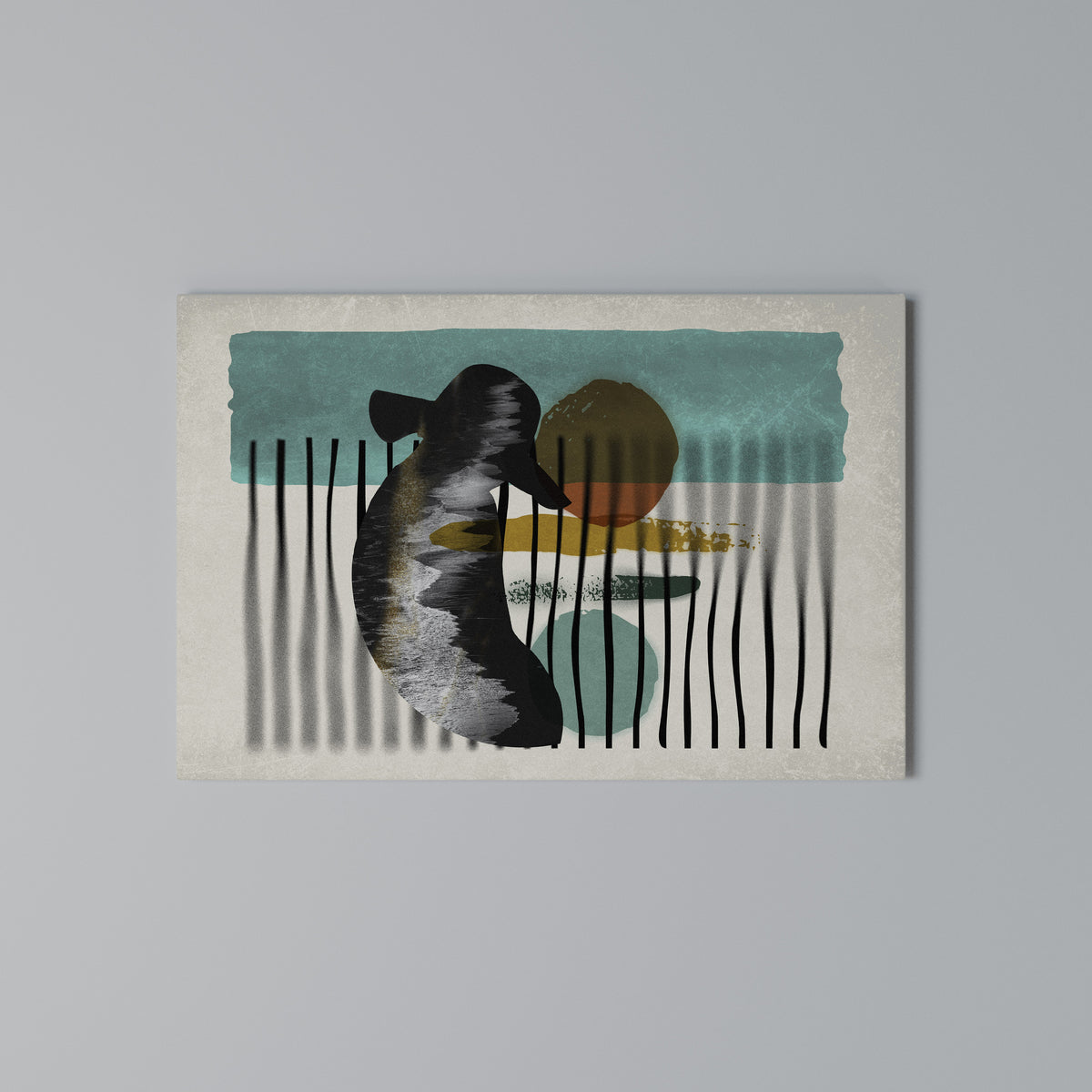 INKWELL TURQOISE Horizontal Canvas Print