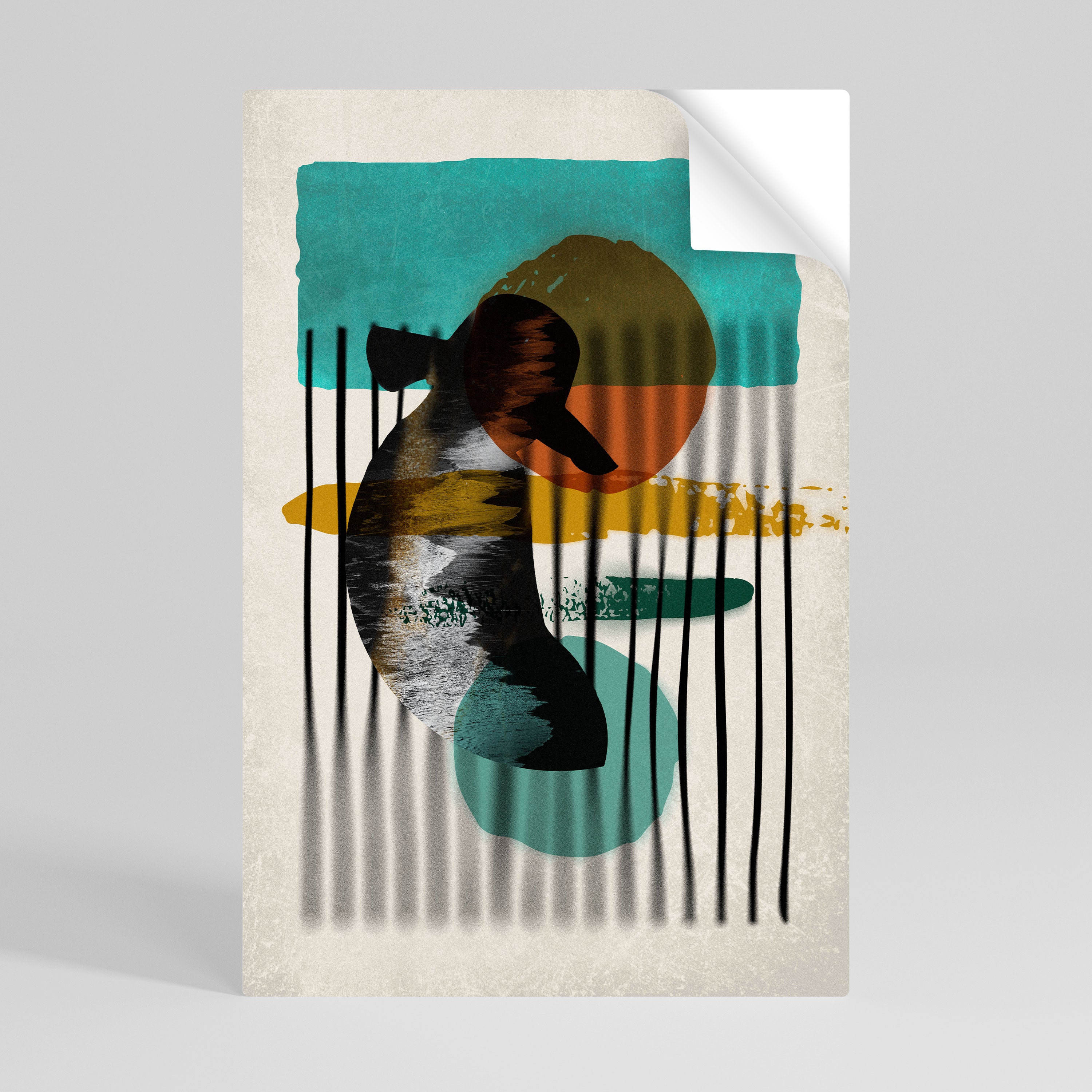 BLÄCKKÄLL TURKOS Vertikal Poster med självhäftande motiv