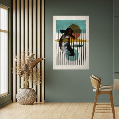 BLÄCKKÄLL TURKOS Vertikal Poster med självhäftande motiv