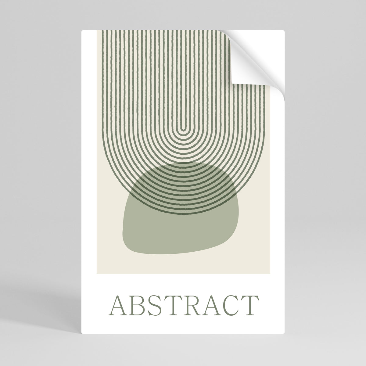 GREEN ABSTRACT Självhäftande Vertikal Poster