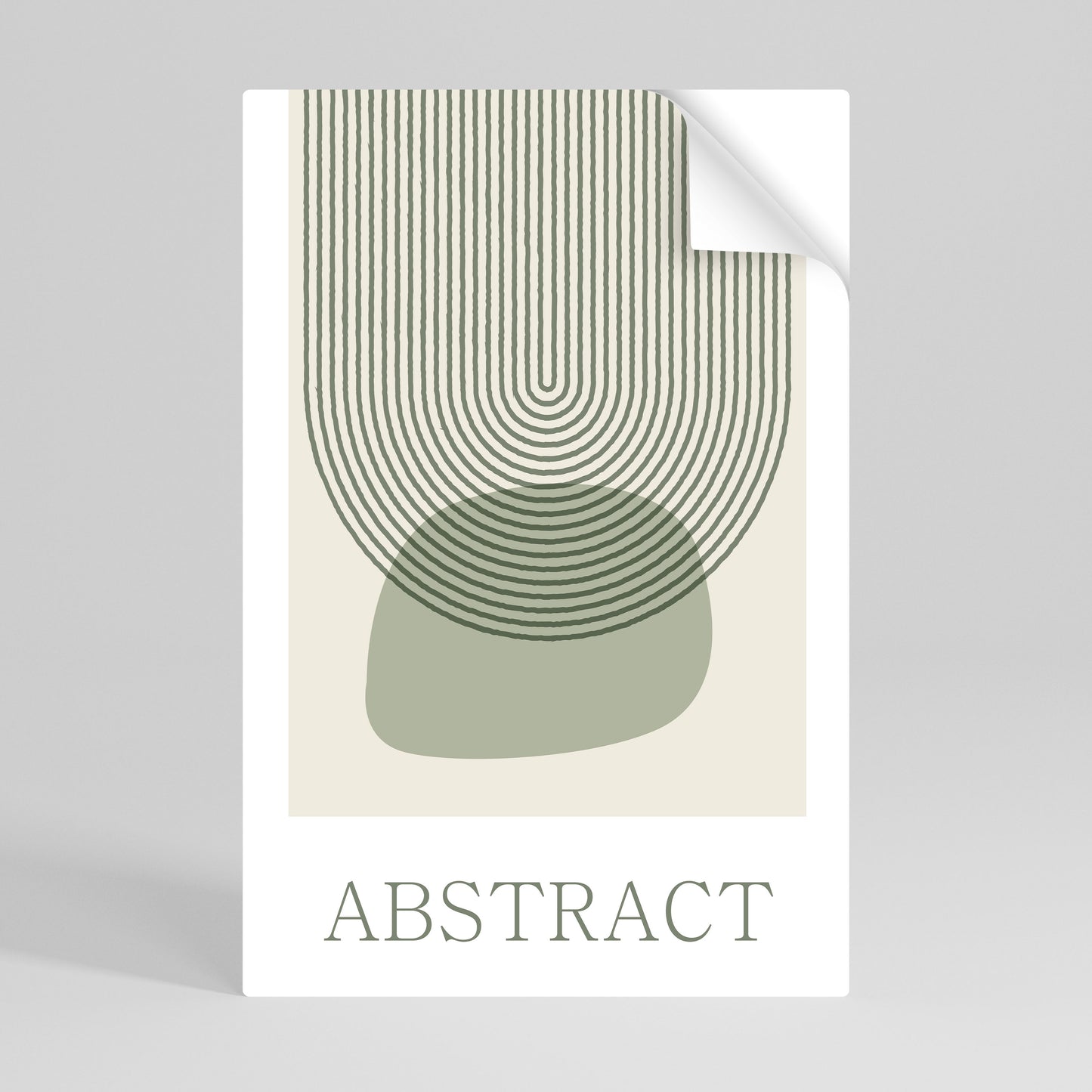 GREEN ABSTRACT Självhäftande Vertikal Poster