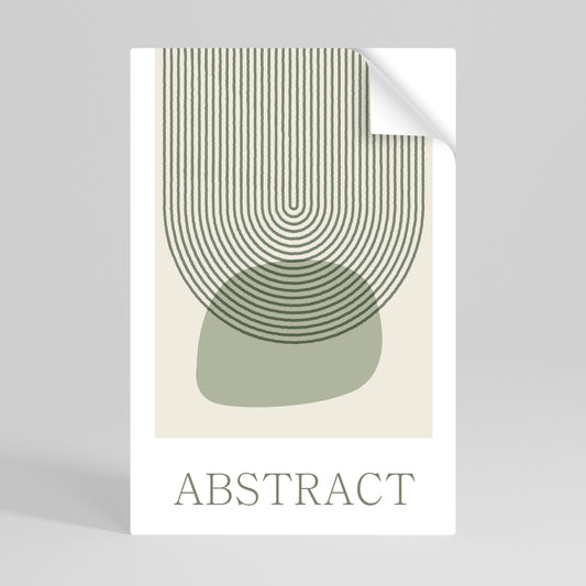 GREEN ABSTRACT Självhäftande Vertikal Poster