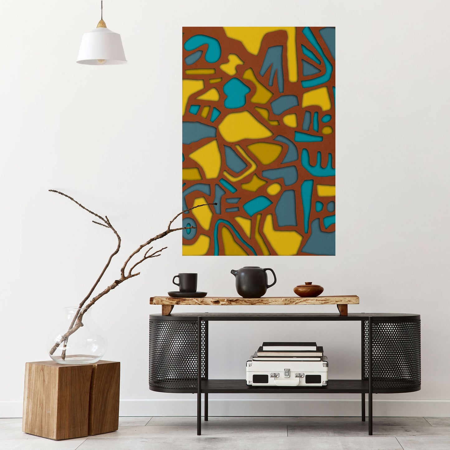 FORM SHUFFLE Peel and Stick Vertical Poster