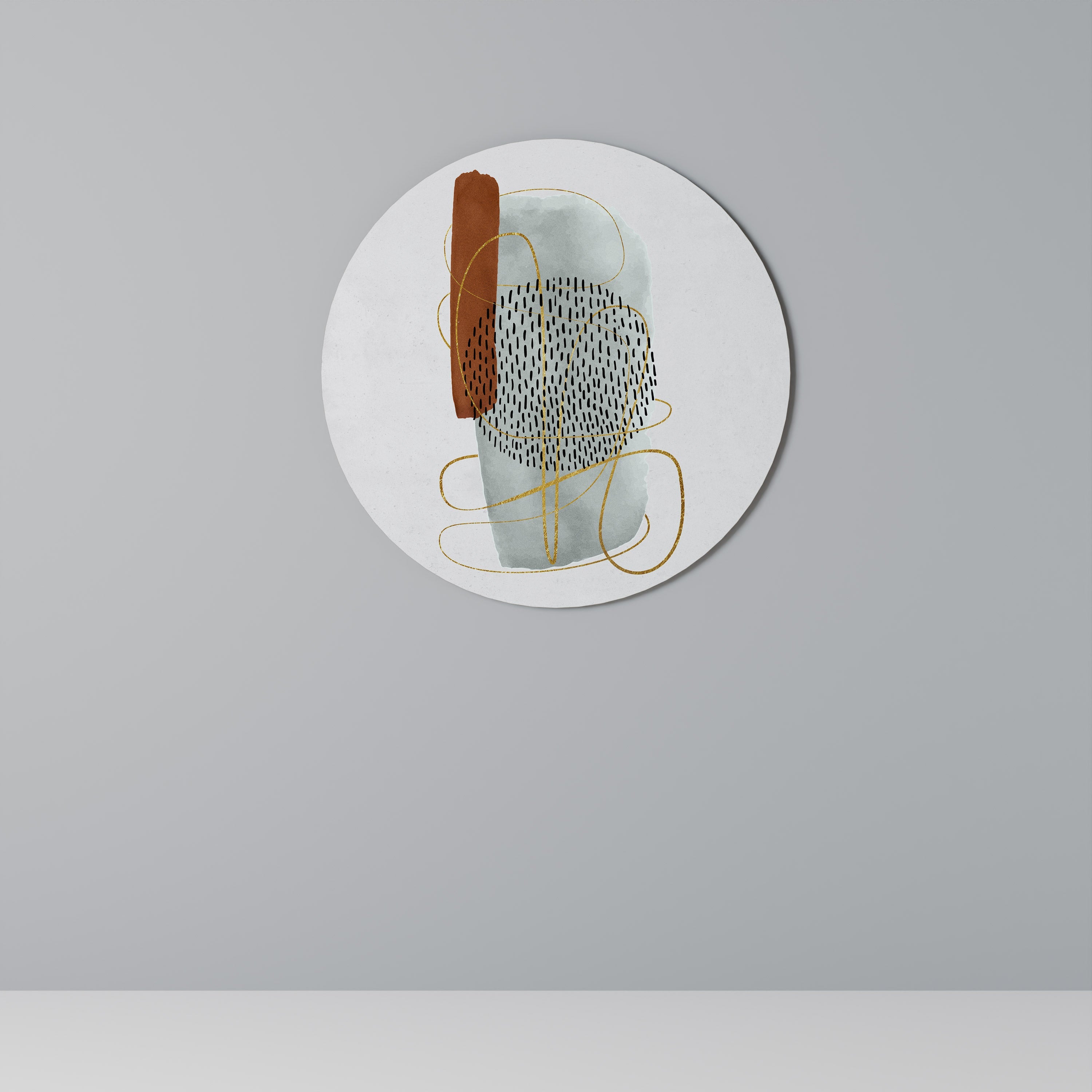 Rund väggdekoration INSLAGEN I FORM